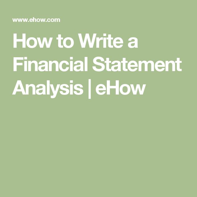 how to write a financial statement example