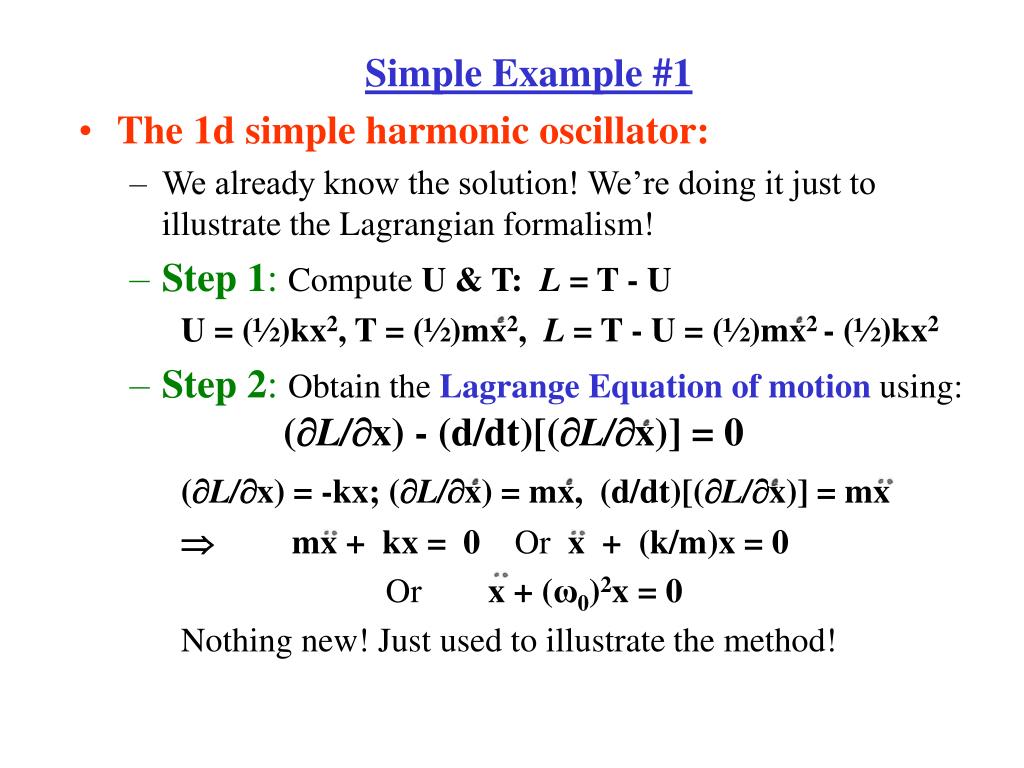 hamiltonian equation of motion example