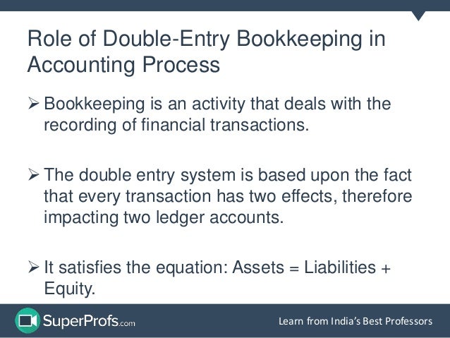 example double entry bookkeeping system