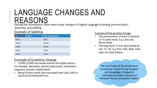 example of language change at top