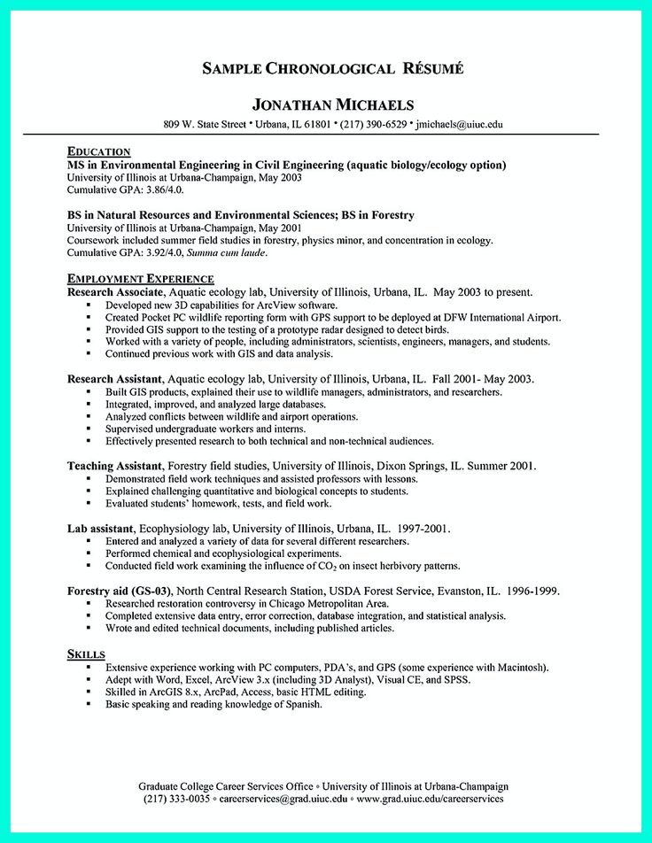 example on how to make a good resume