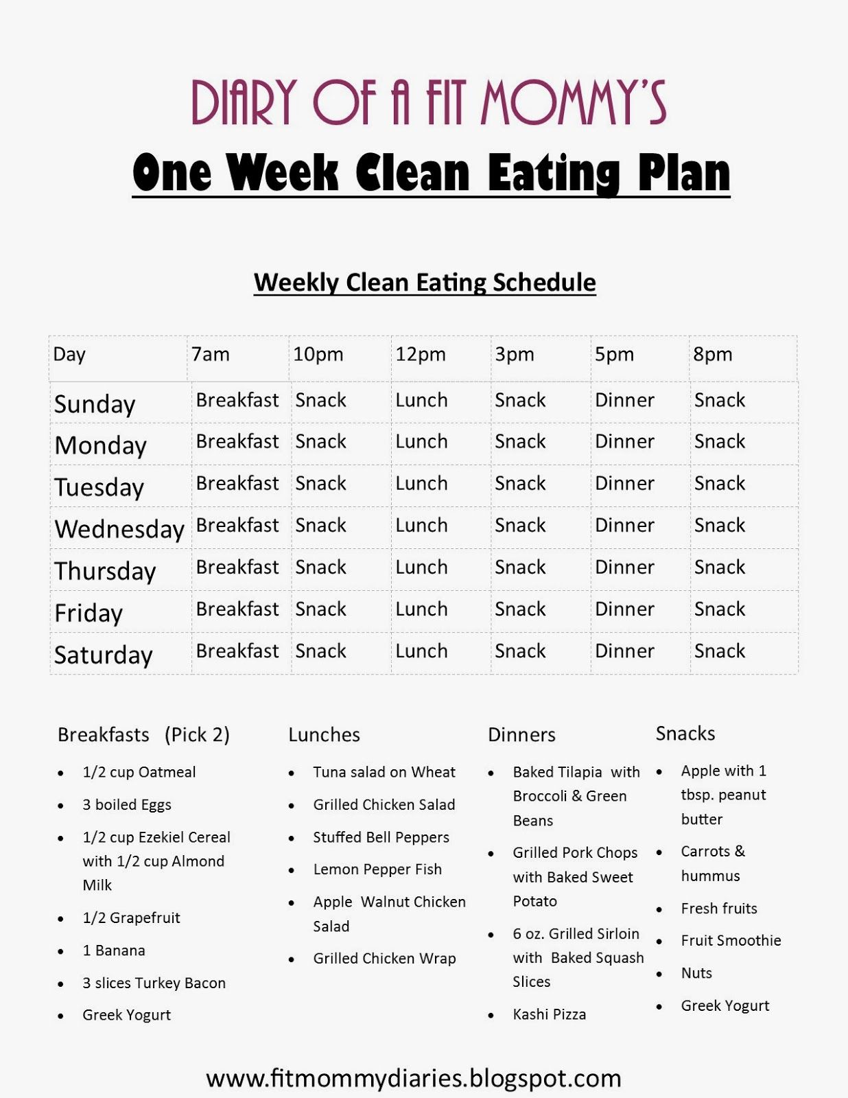 sharny and julius meal plan example