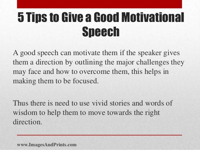 what makes a good src speech