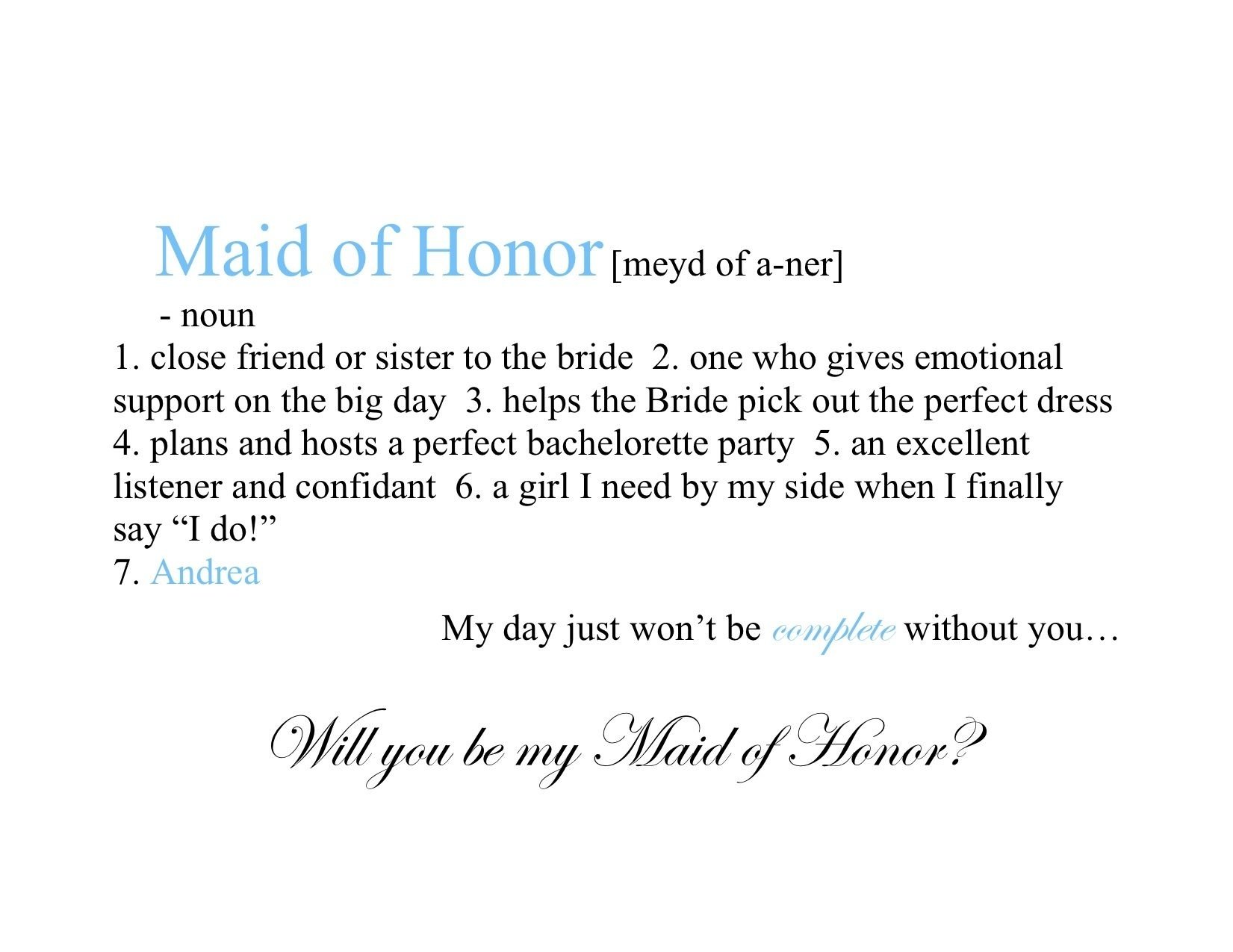 example maid of honor speech for friend