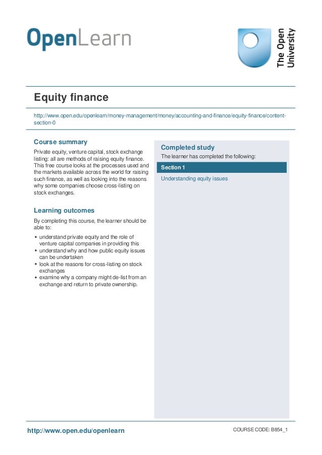 what is equity in finance with example