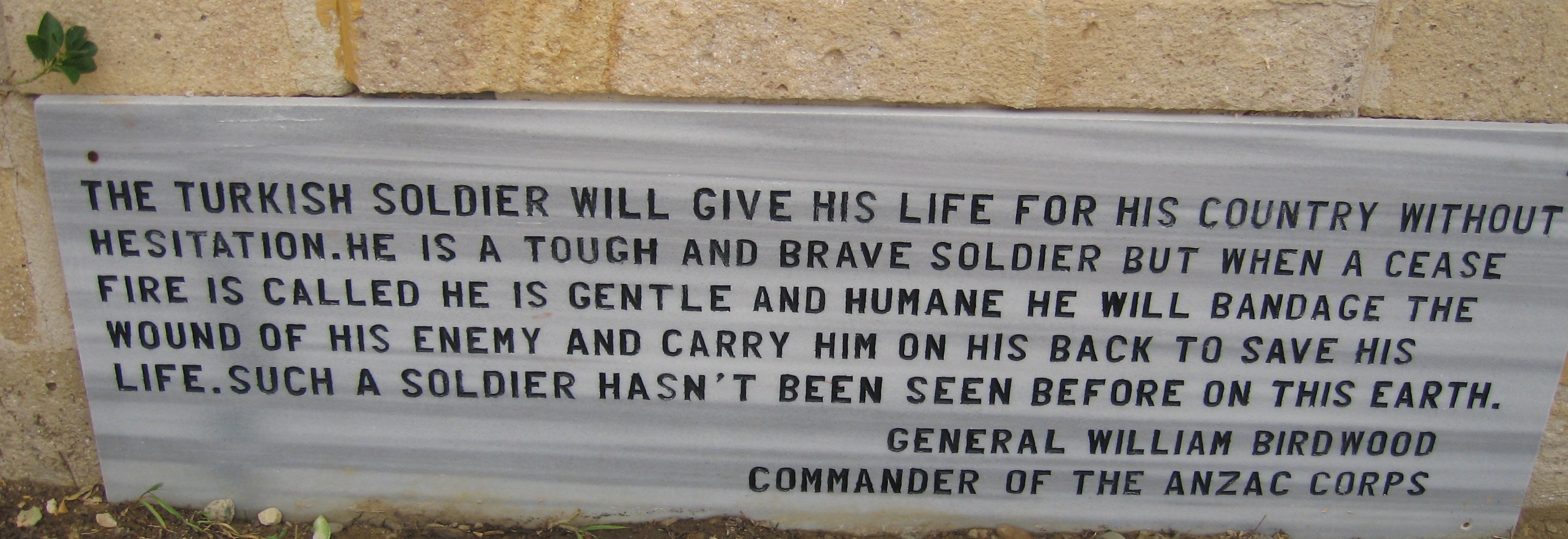 example of tribute to dead australian soldier