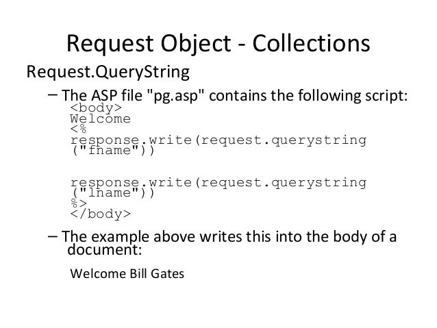 request object in asp with example