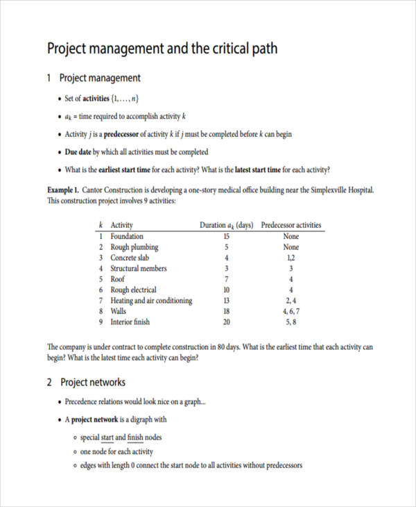 project management assignment example pdf