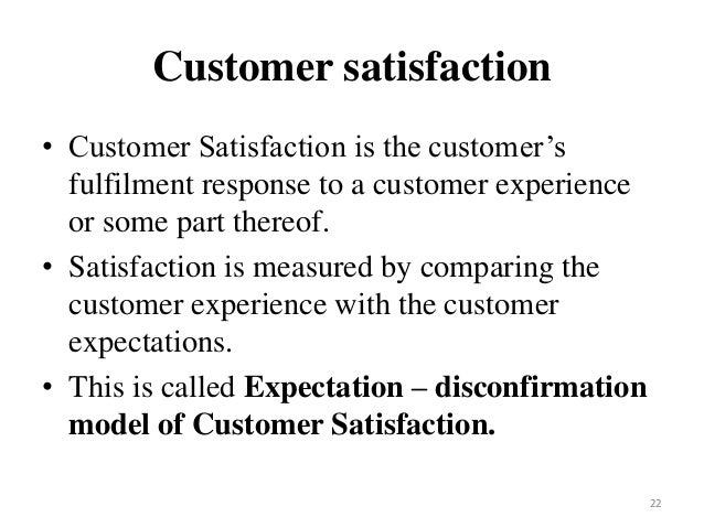 an example of comparing satisfaction survey