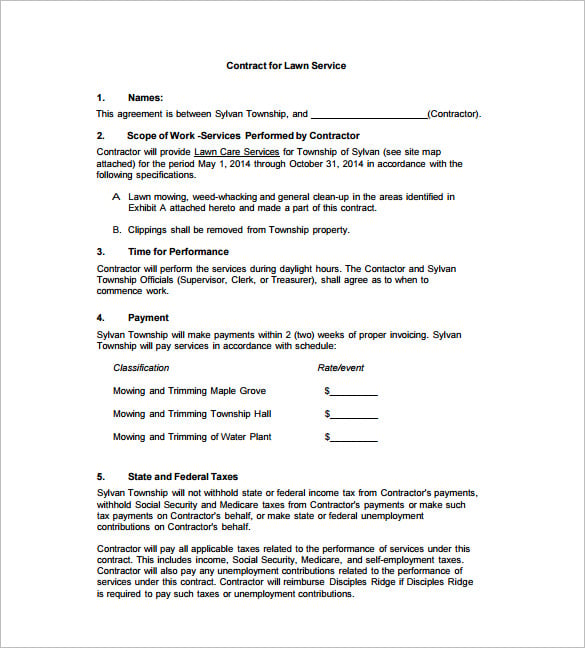 example of community care agreement with client