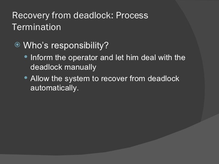 example of deadlock in os