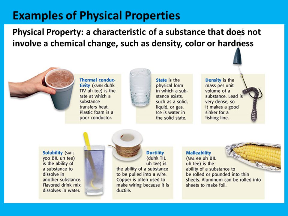 example of physical property in chemistry