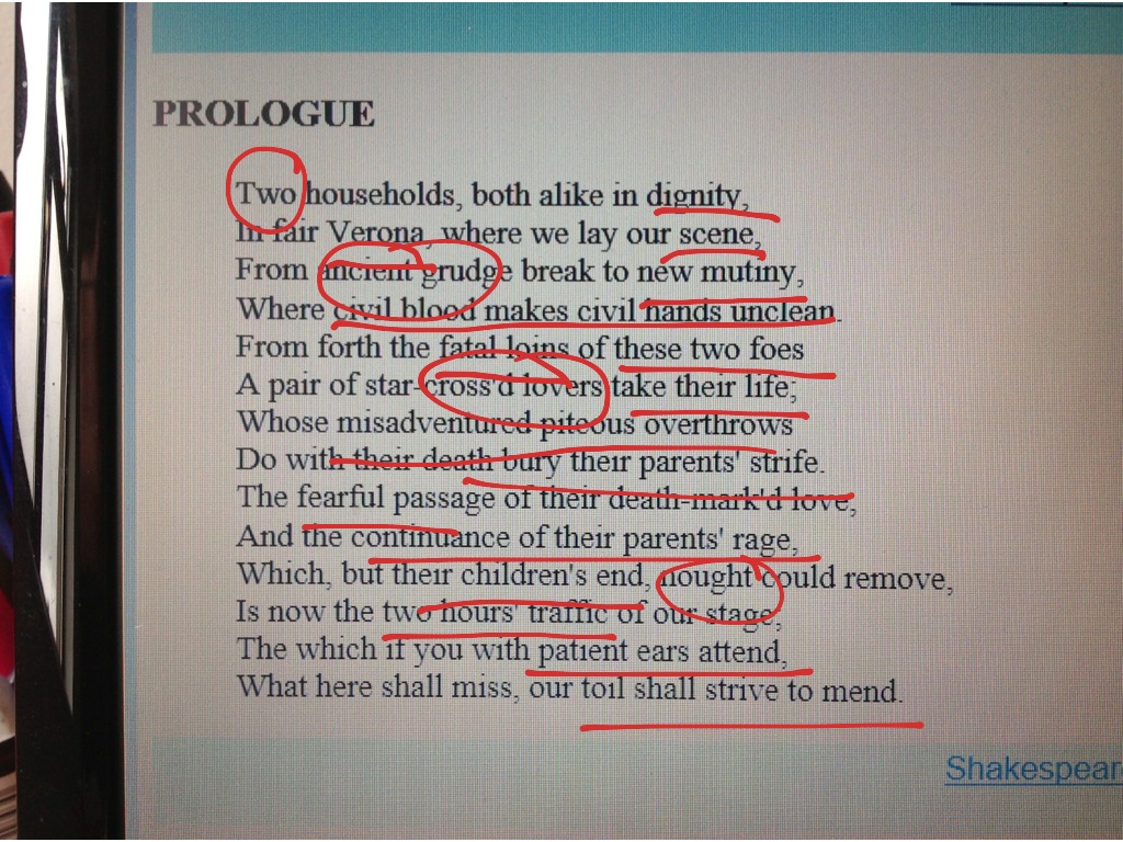 example of prologue in romeo and juliet