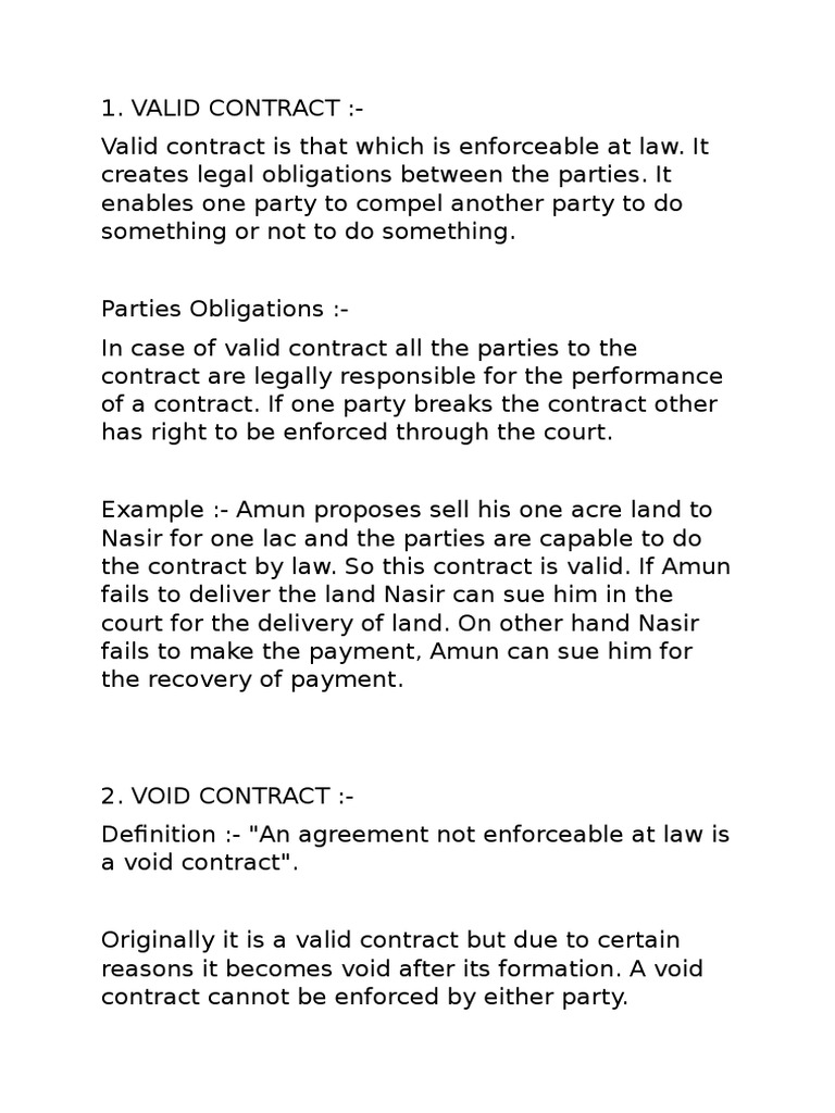 example of void and voidable contract