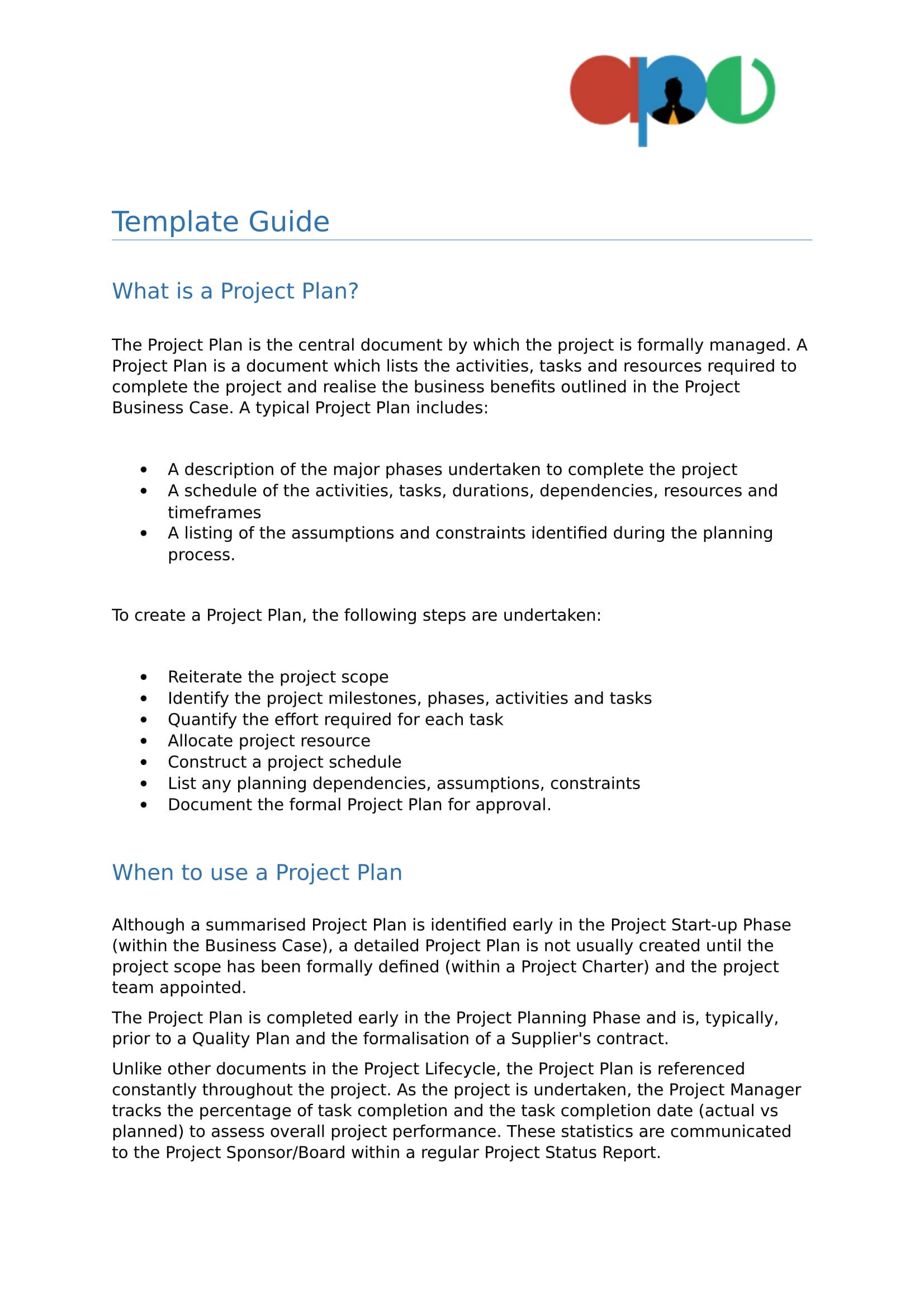 project management plan document example