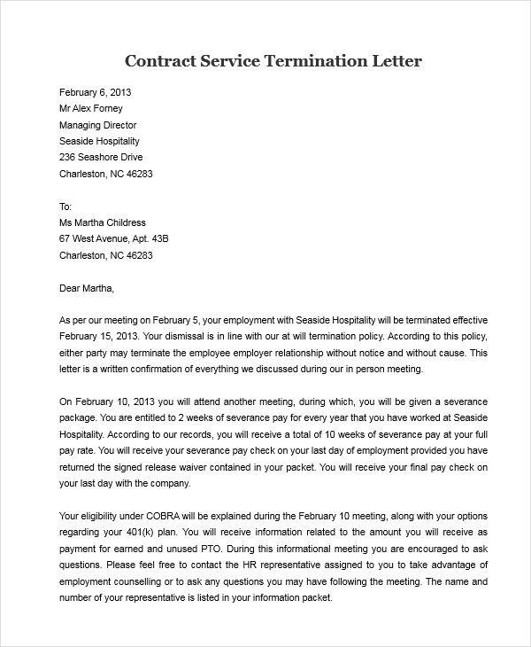 severance package negotiation example letter