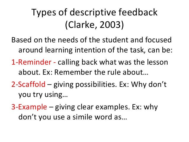 what is an example of feedback